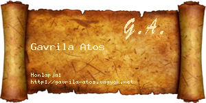 Gavrila Atos névjegykártya